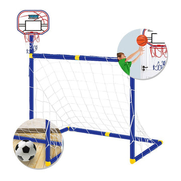 But de foot et support de basketball 2 en 1 pour enfants ensemble jouets intérieur et extérieur but de 88 cm ABS 88x45.5x115.5 cm